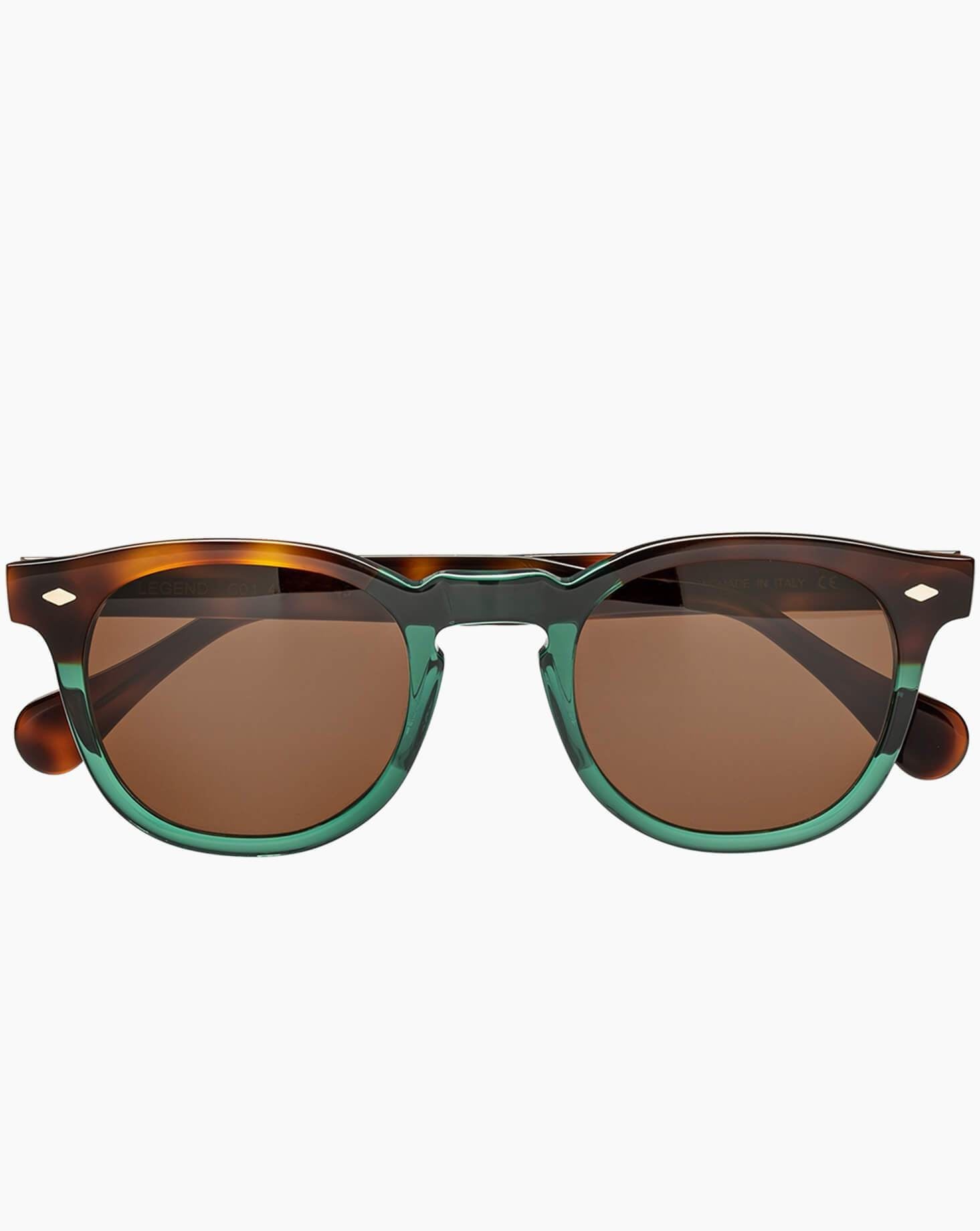 ME & JOE Legend tortoise green sunglasses – front view