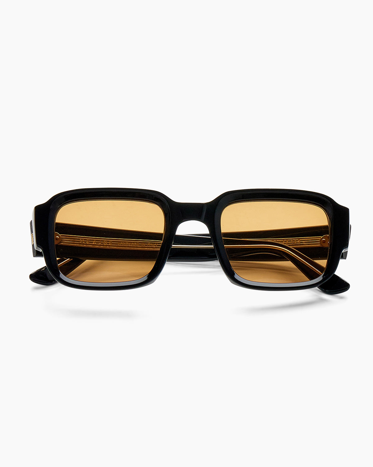 SUNGLASSES-WOMEN-MEN-UNISEX-BROOKLYN-BLACK-CUSTOMLENSES-SUNSET-FRONT |BLACK CUSTOM LENSES-SUNSET