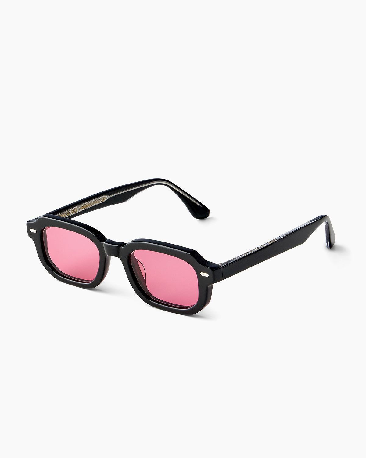 SUNGLASSES-WOMEN-MEN-UNISEX-DRAKE-BLACK-CUSTOMLENSES-FLAMINGO-SIDE |BLACK CUSTOM LENSES-FLAMINGO