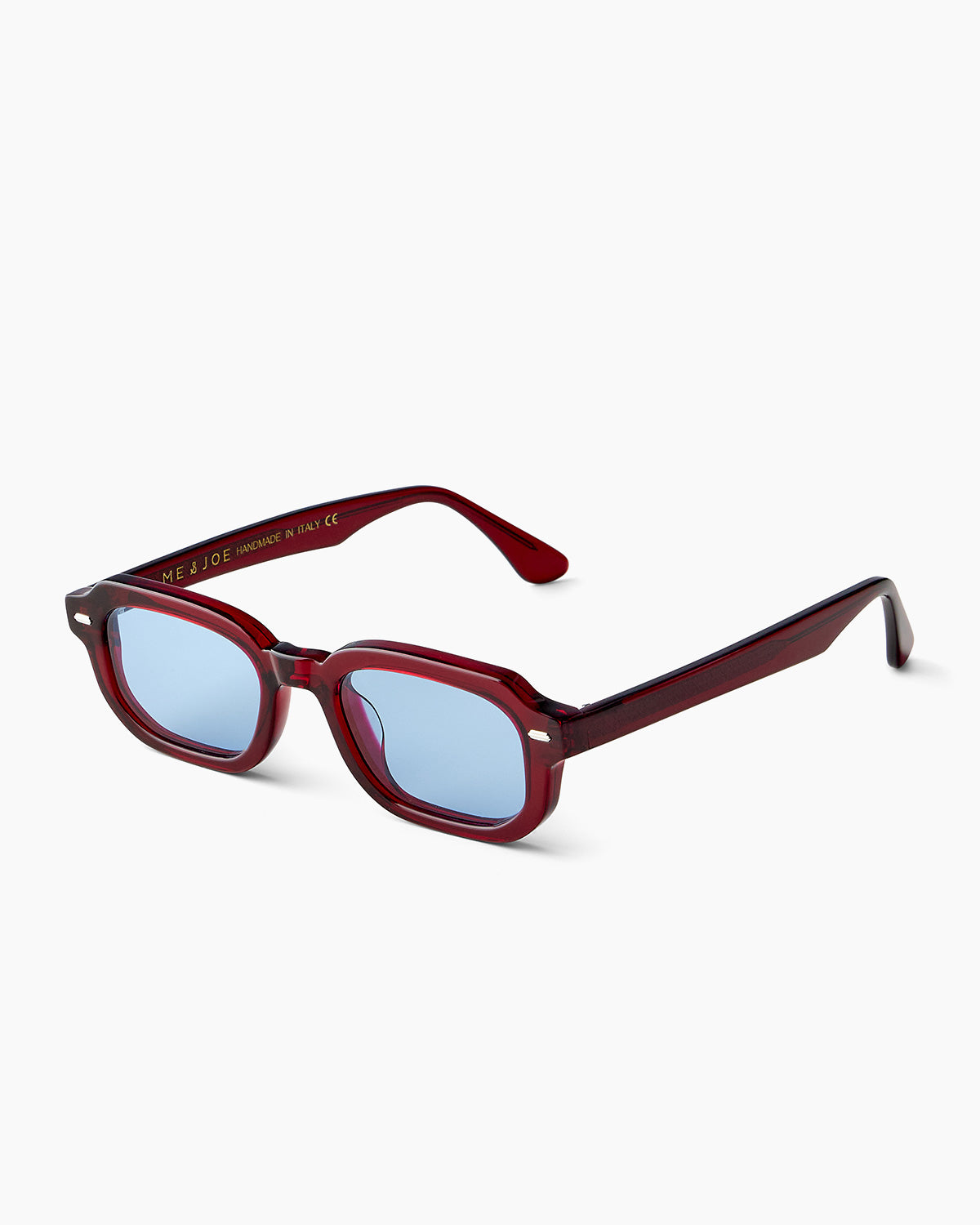 SUNGLASSES-WOMEN-MEN-UNISEX-DRAKE-RED-CUSTOMLENSES-BLUE JEAN-SIDE|RED CUSTOM LENSES-BLUE JEAN