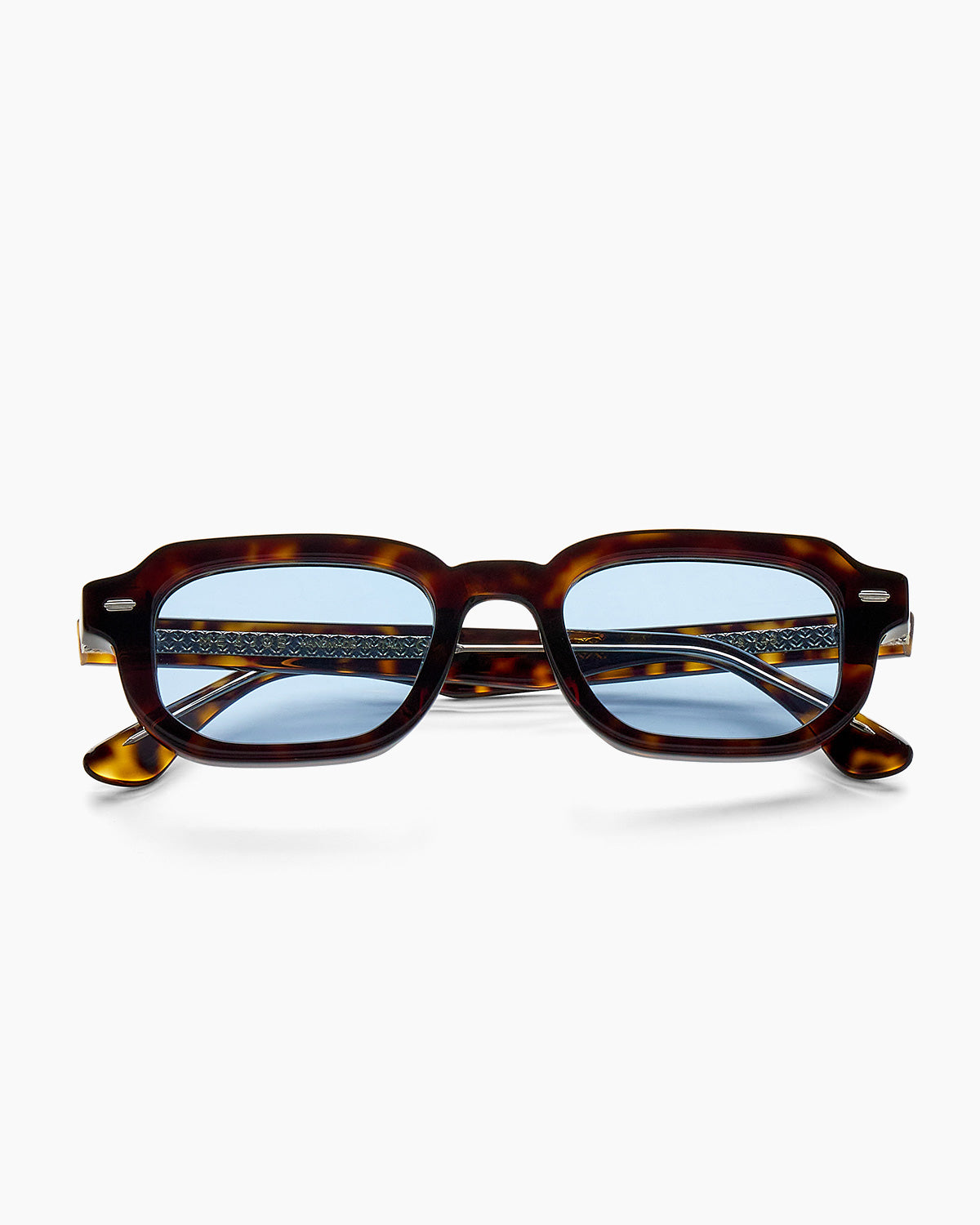 SUNGLASSES-WOMEN-MEN-UNISEX-DRAKE-TORTOISE-CUSTOMLENSES-BLUE JEAN-FRONT-|TORTOISE CUSTOM LENSES-BLUE JEAN