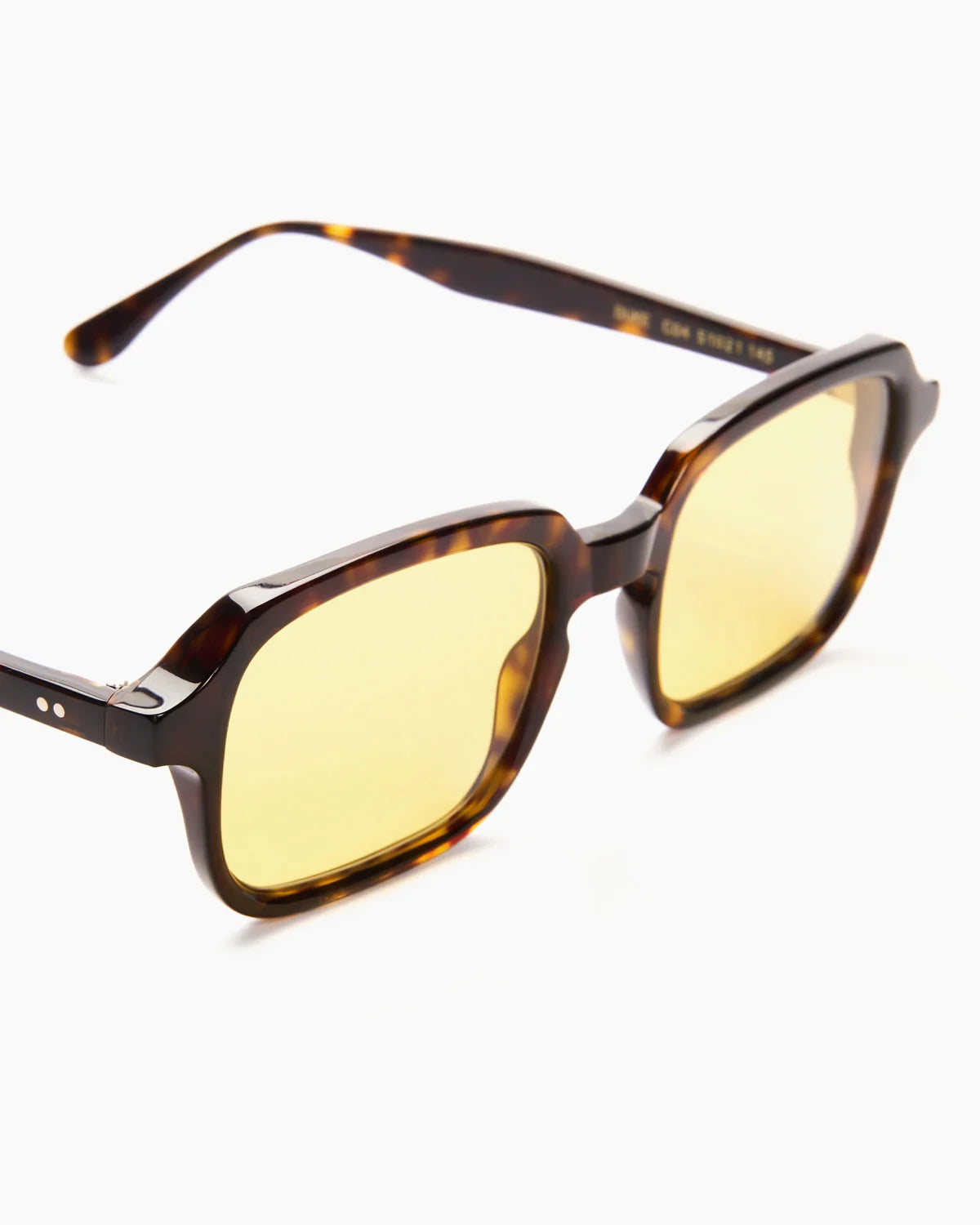 SUNGLASSES-WOMEN-MEN-UNISEX-DU_-TORTOISE-STUDIO-YELLOW-DETAIL |TOROISE CUSTOM LENSES-PINA COLADA