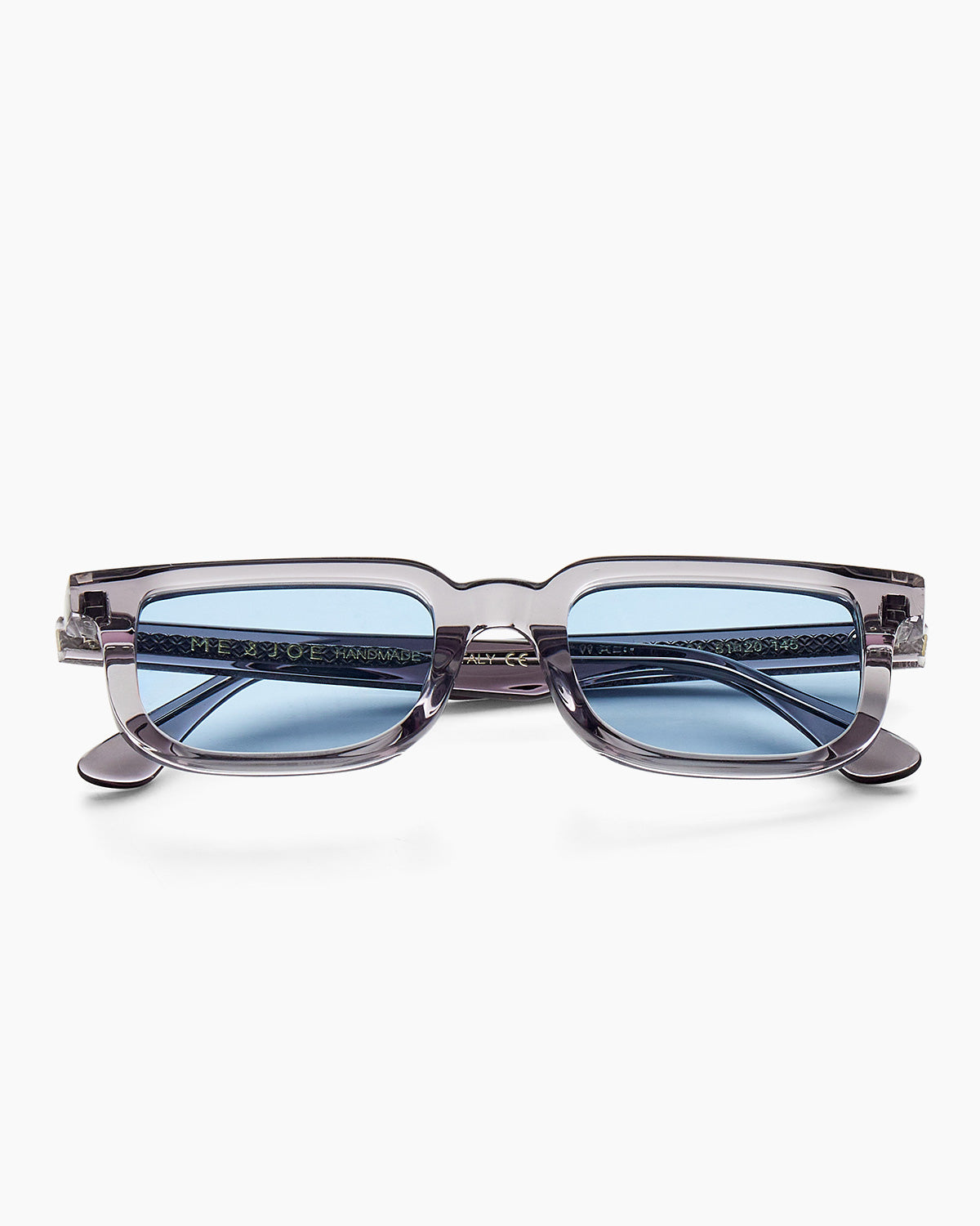 SUNGLASSES-WOMEN-MEN-UNISEX-WALKER-GREY-CUSTOMLENSES-BLUEJEAN-FRONT |GREY CUSTOM LENSES-BLUE JEAN