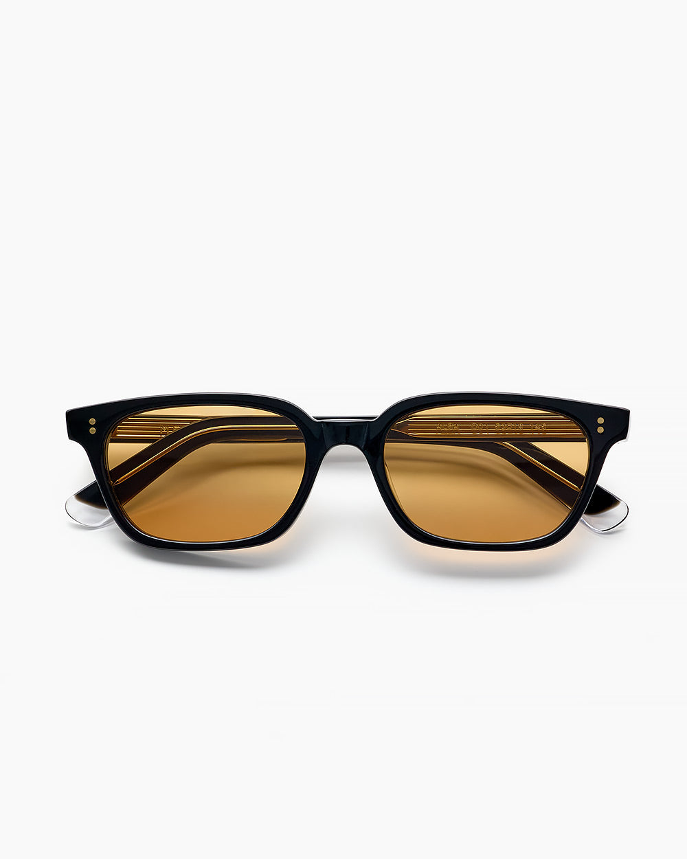 ME & JOE Alba black sunglasses with orange lenses – front view