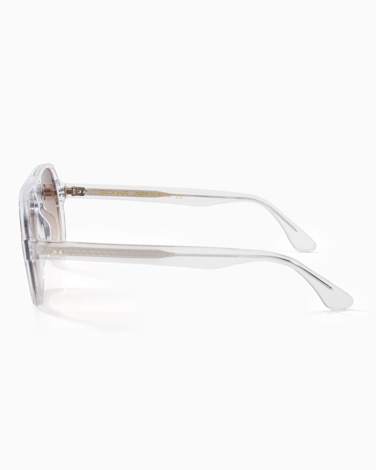 ME & JOE Atlas Clear sunglasses with brown gradient lenses – side view