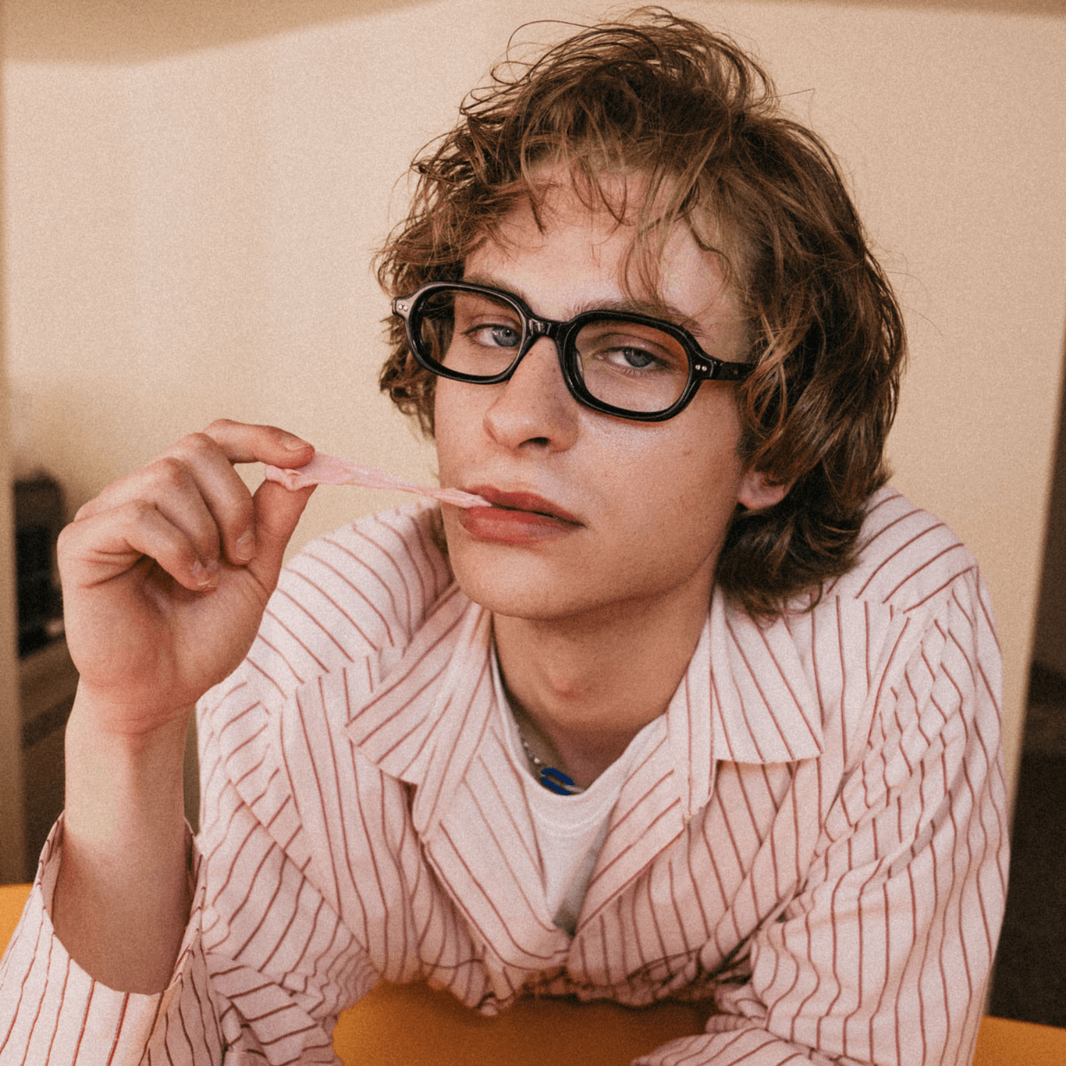 Man wearing ME & JOE Roma black optical glasses