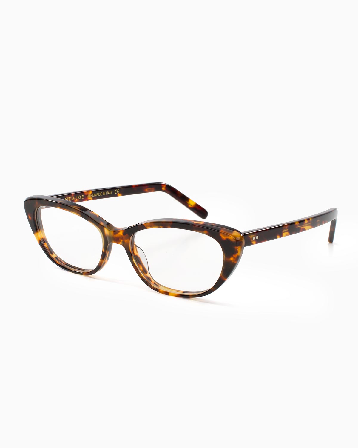 ME & JOE Emily spiced tortoise optical glasses – three-quarter view