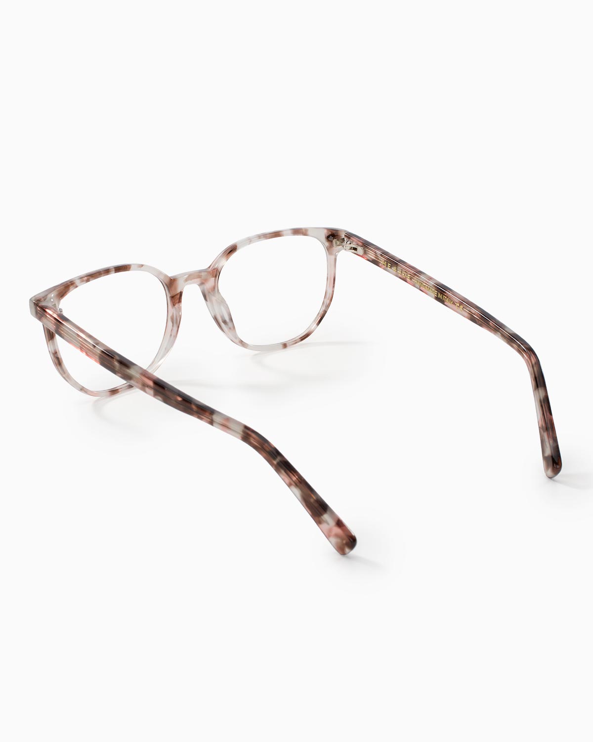 ME & JOE Eva pink tortoise optical glasses -rear three-quarter view
