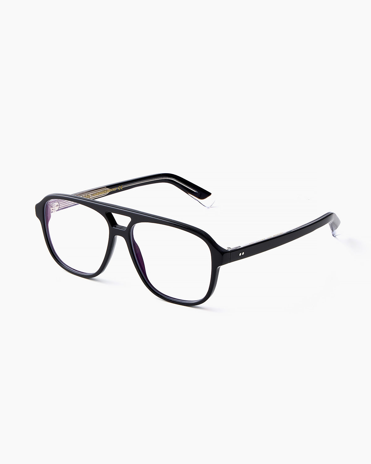ME & JOE Hector black optical glasses – three-quarter view