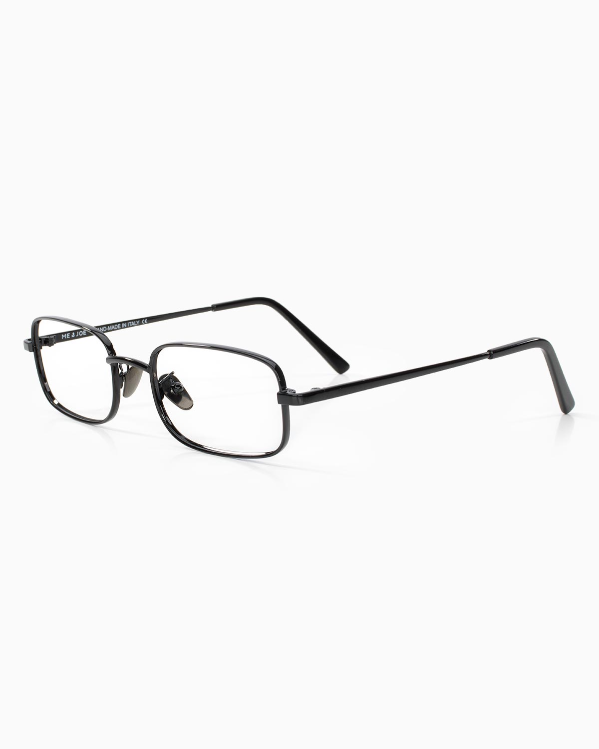 ME & JOE Luca Black optical glasses – front three-quarter view