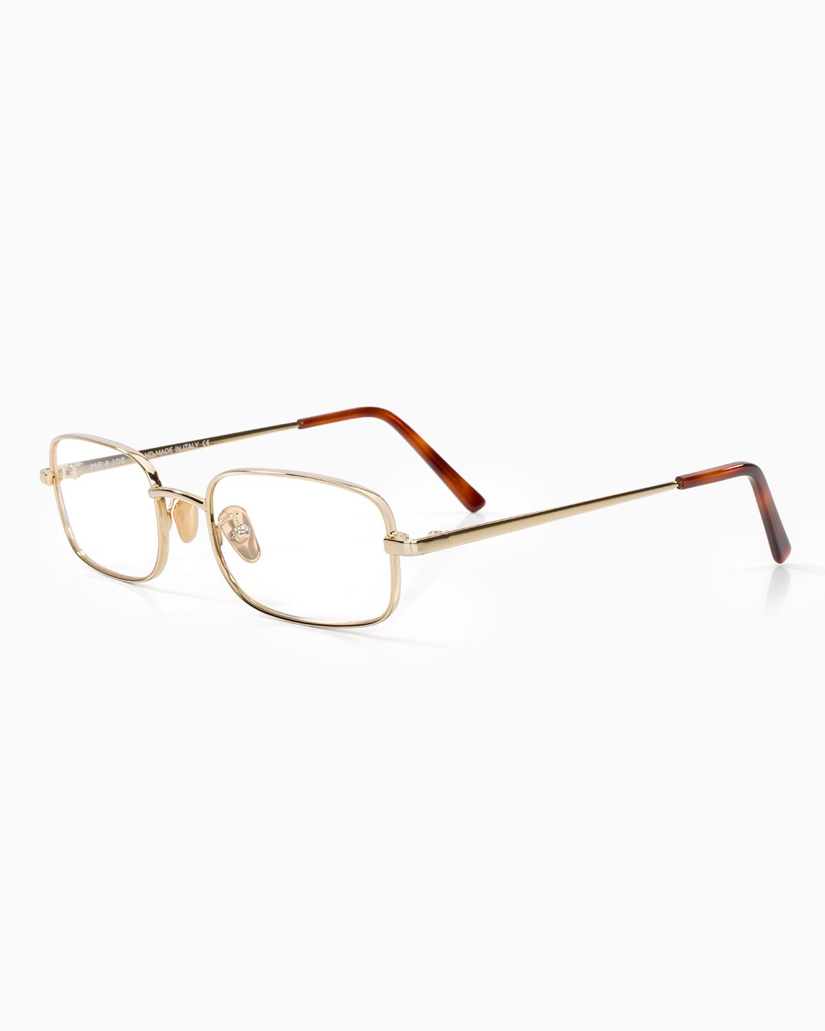 ME & JOE Luca gold optical glasses – front three-quarter view