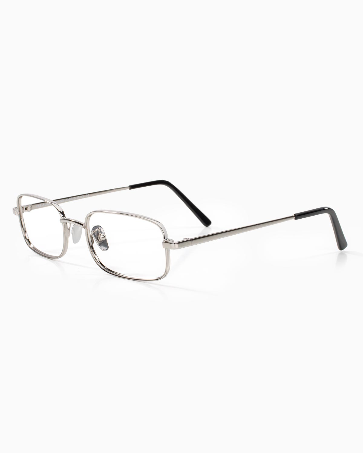 ME & JOE Luca silver optical glasses – front three-quarter view