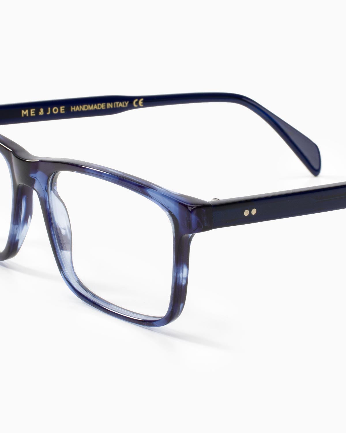 ME & JOE Nero crystal blue optical glasses -frame detail