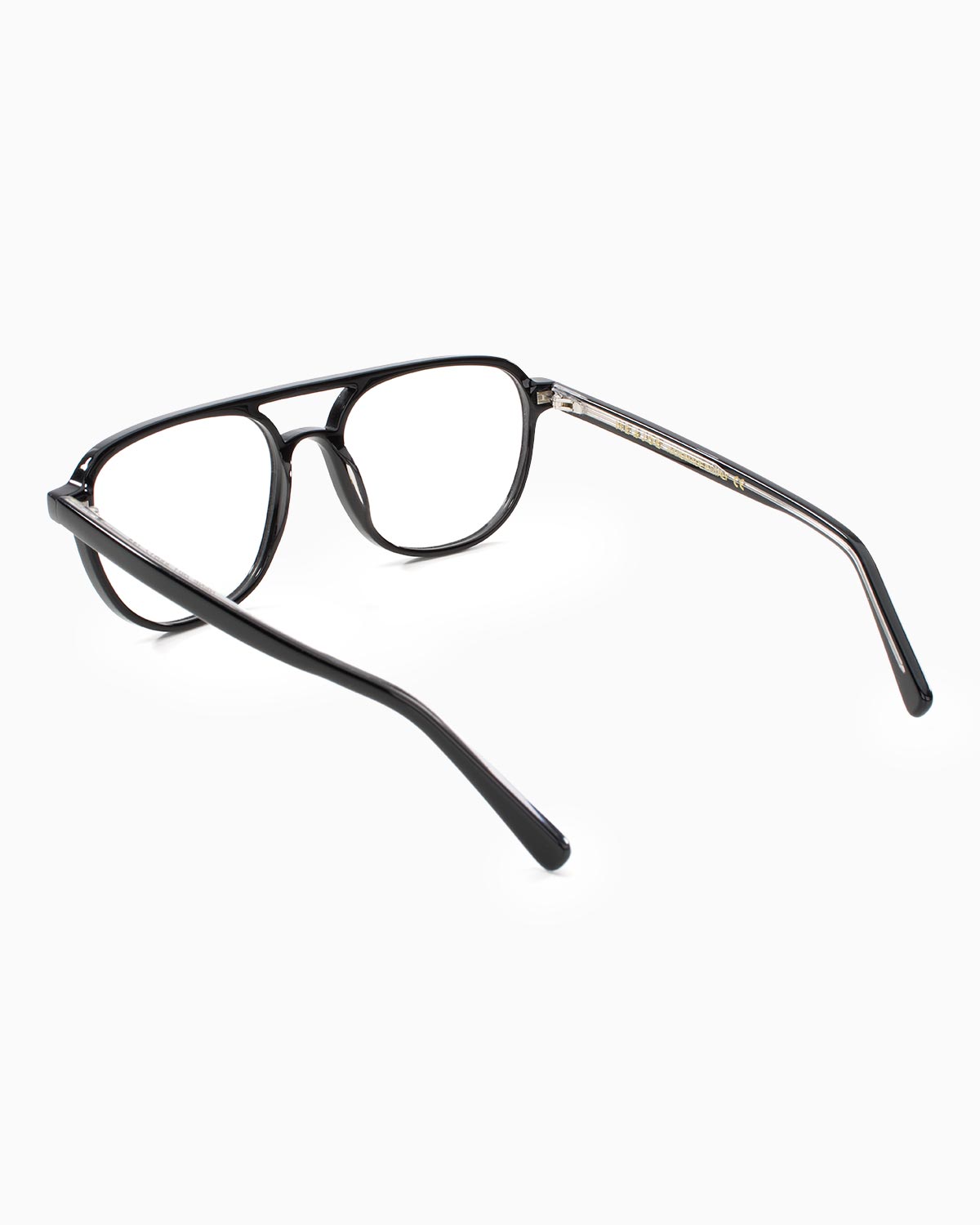 ME & JOE Rene black optical glasses– rear three-quarter view