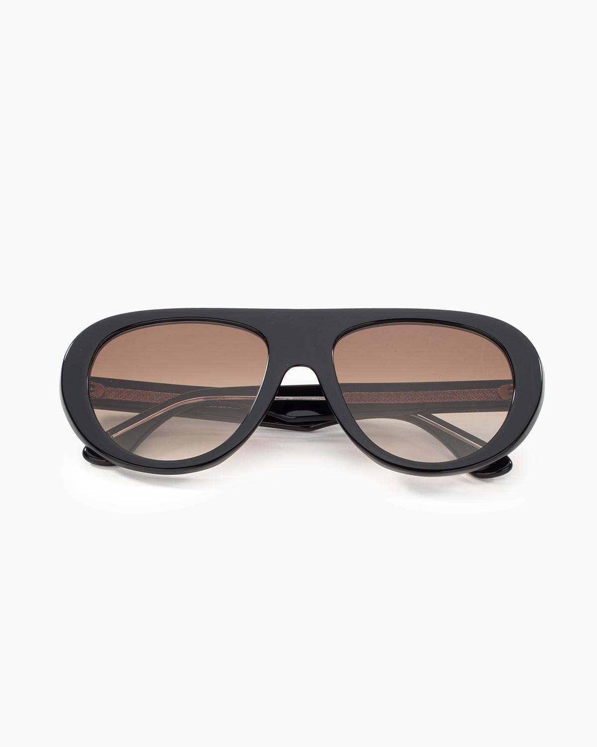 ME & JOE Riviera black sunglasses with brown gradient lenses –front view