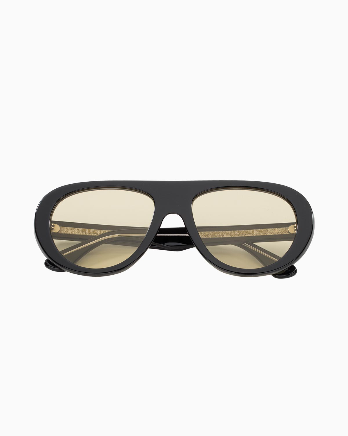 ME & JOE Riviera black sunglasses with amber lenses – front view