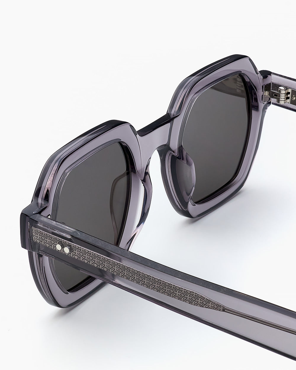ME & JOE Sandro crystal grey sunglasses – detail view