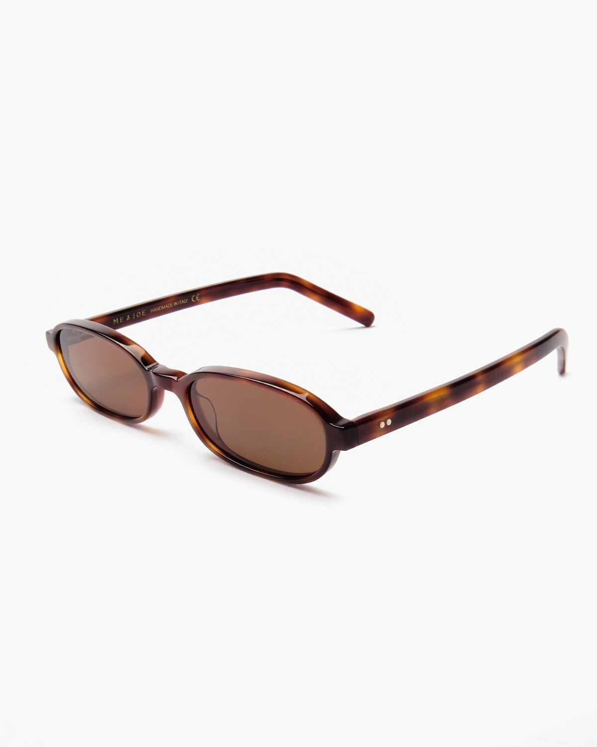 ME & JOE Iris sunglasses in tortoise – side view showing profile, Tortoise frame, Brown lenses