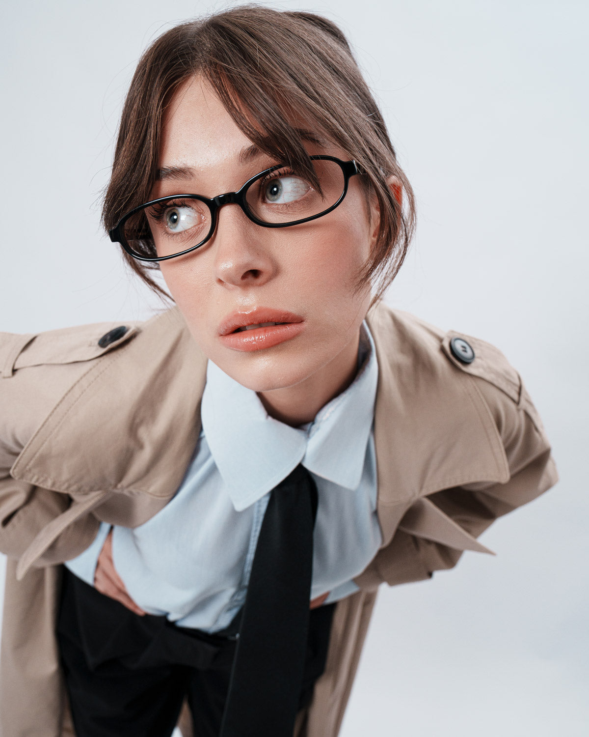 Woman wearing ME & JOE Iris black optical glasses – front view