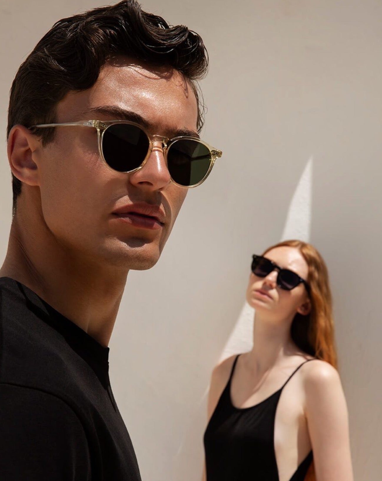 SUNGLASSES/GLASSES/WOMEN/MEN/UNISEX/PALMER/BLACK/ACETATE