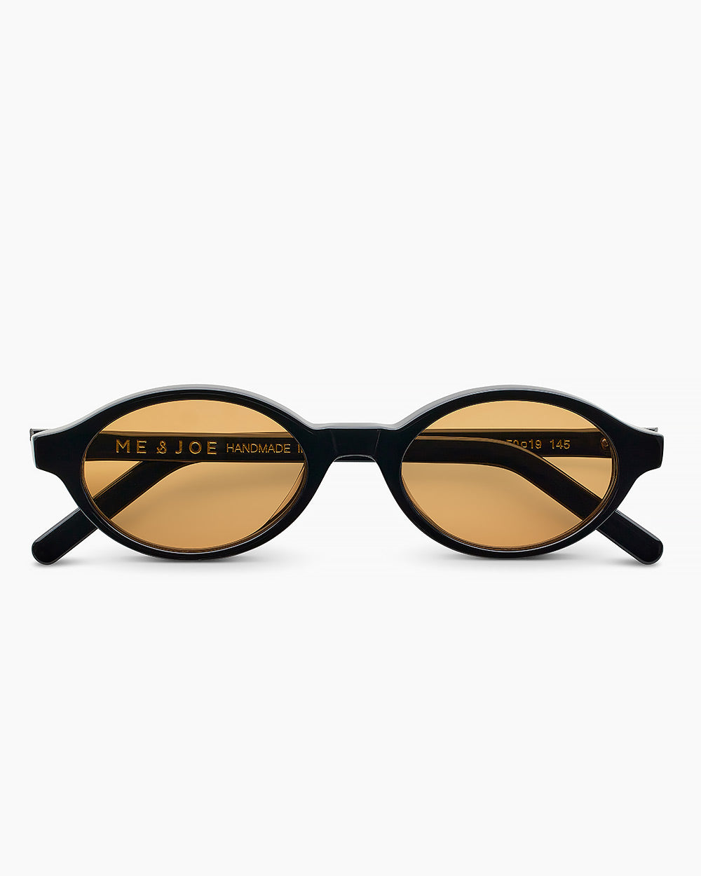 ME & JOE Alto black sunglasses with orange lenses – front view