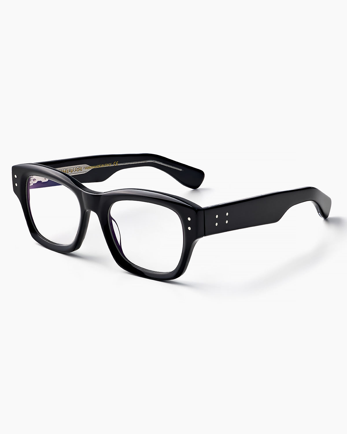 ME & JOE Nolan black optical glasses – three-quarter view