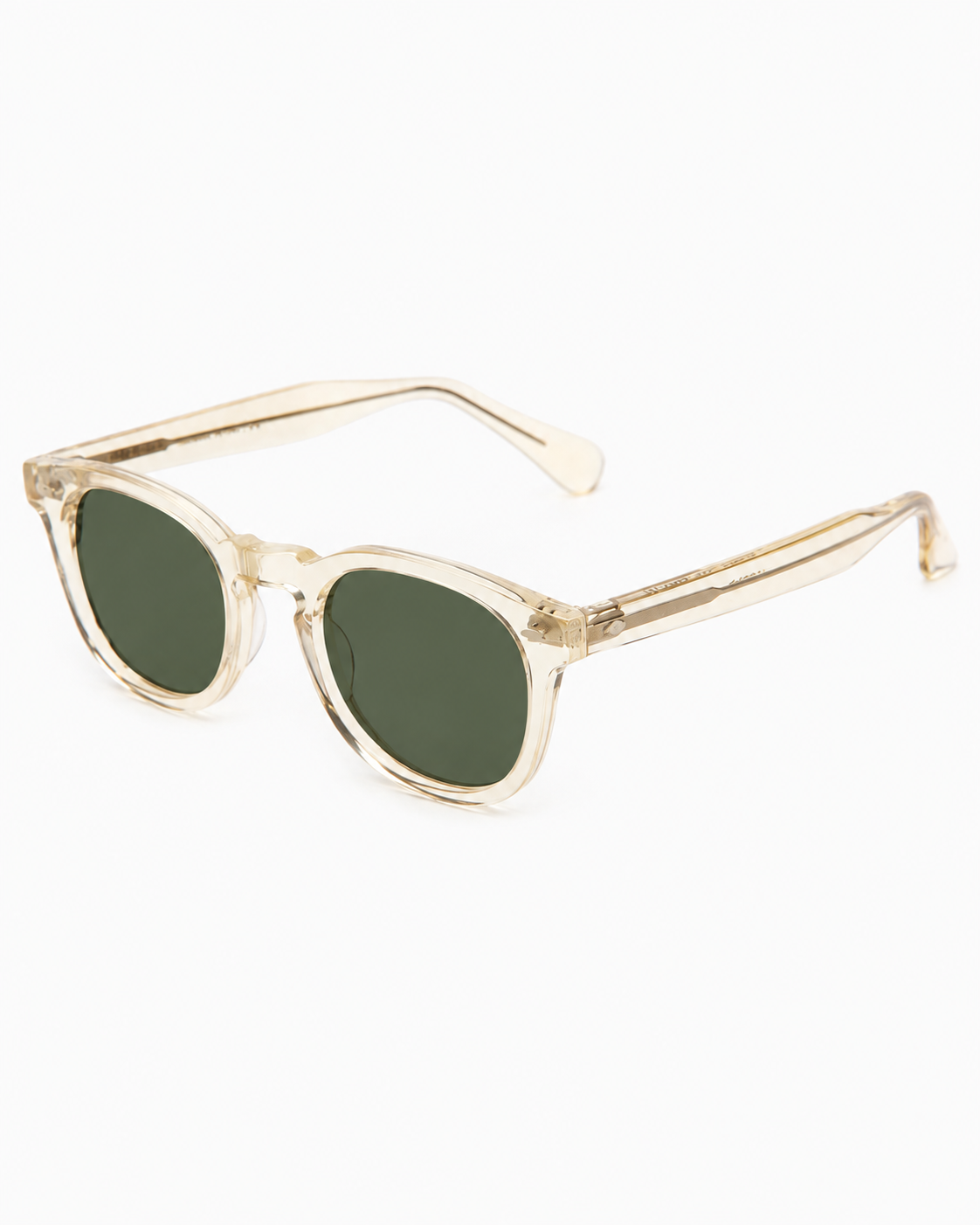 ME & JOE legend champagne sunglasses – front three-quarter view
