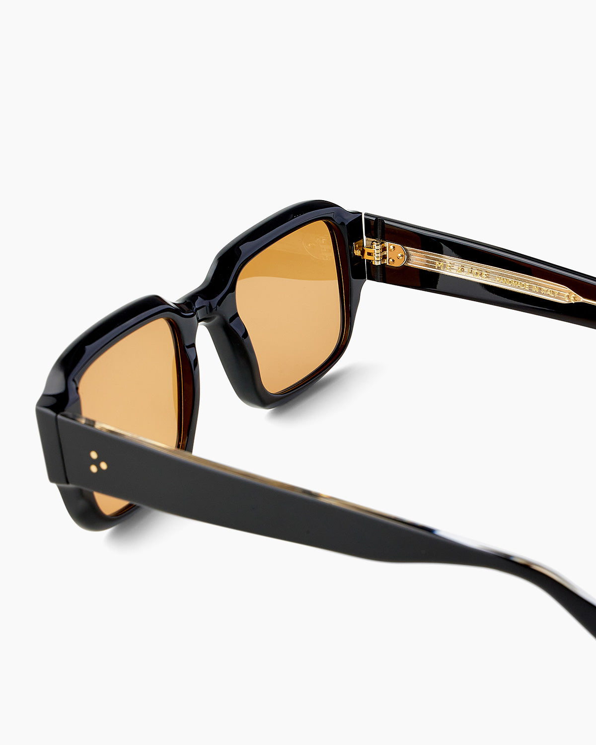 SUNGLASSES-WOMEN-MEN-UNISEX-BROOKLYN-BLACK-CUSTOMLENSES-SUNSET-DETAIL |BLACK CUSTOM LENSES-SUNSET