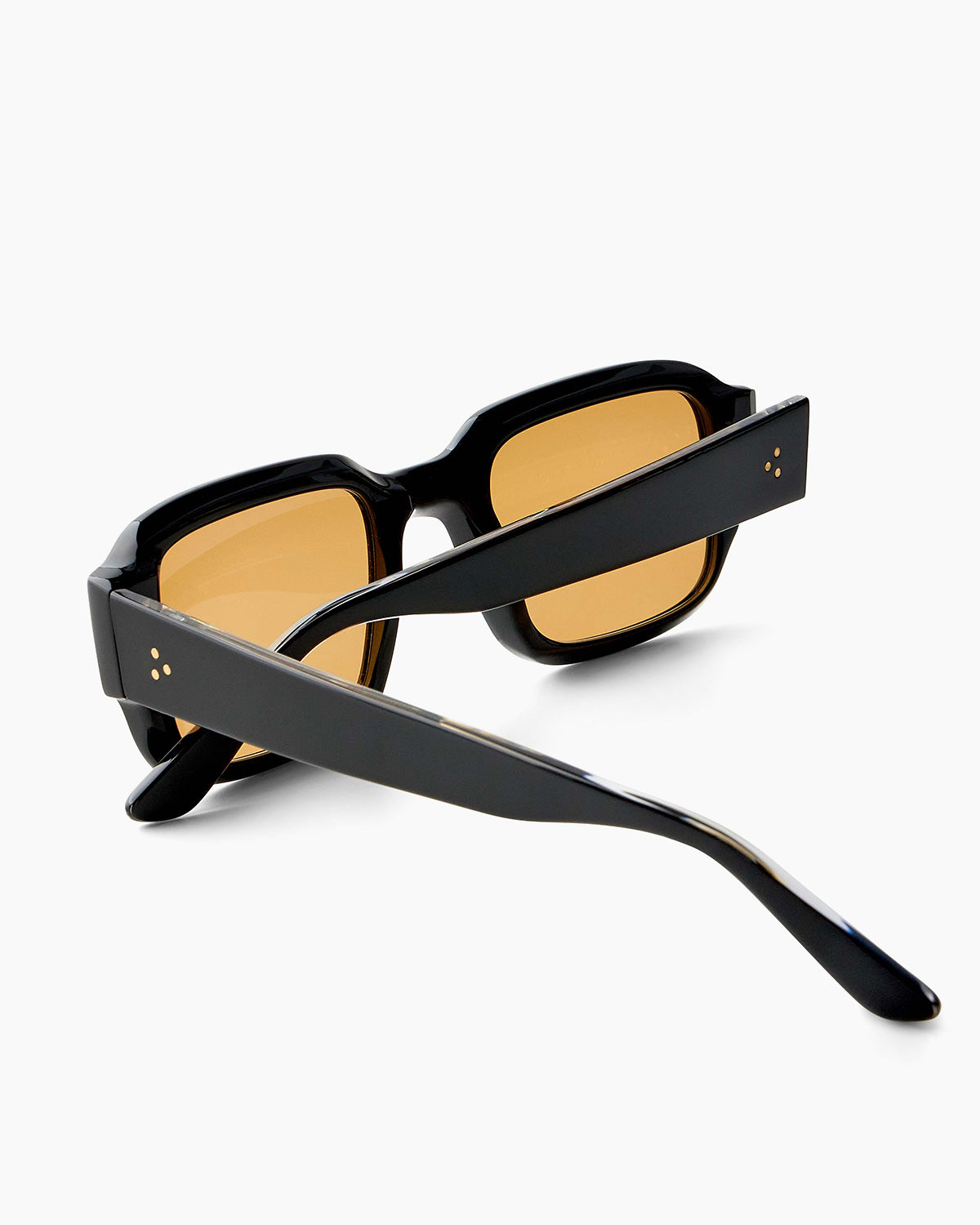 SUNGLASSES-WOMEN-MEN-UNISEX-BROOKLYN-BLACK-CUSTOMLENSES-SUNSET-TEMPLE |BLACK CUSTOM LENSES-SUNSET