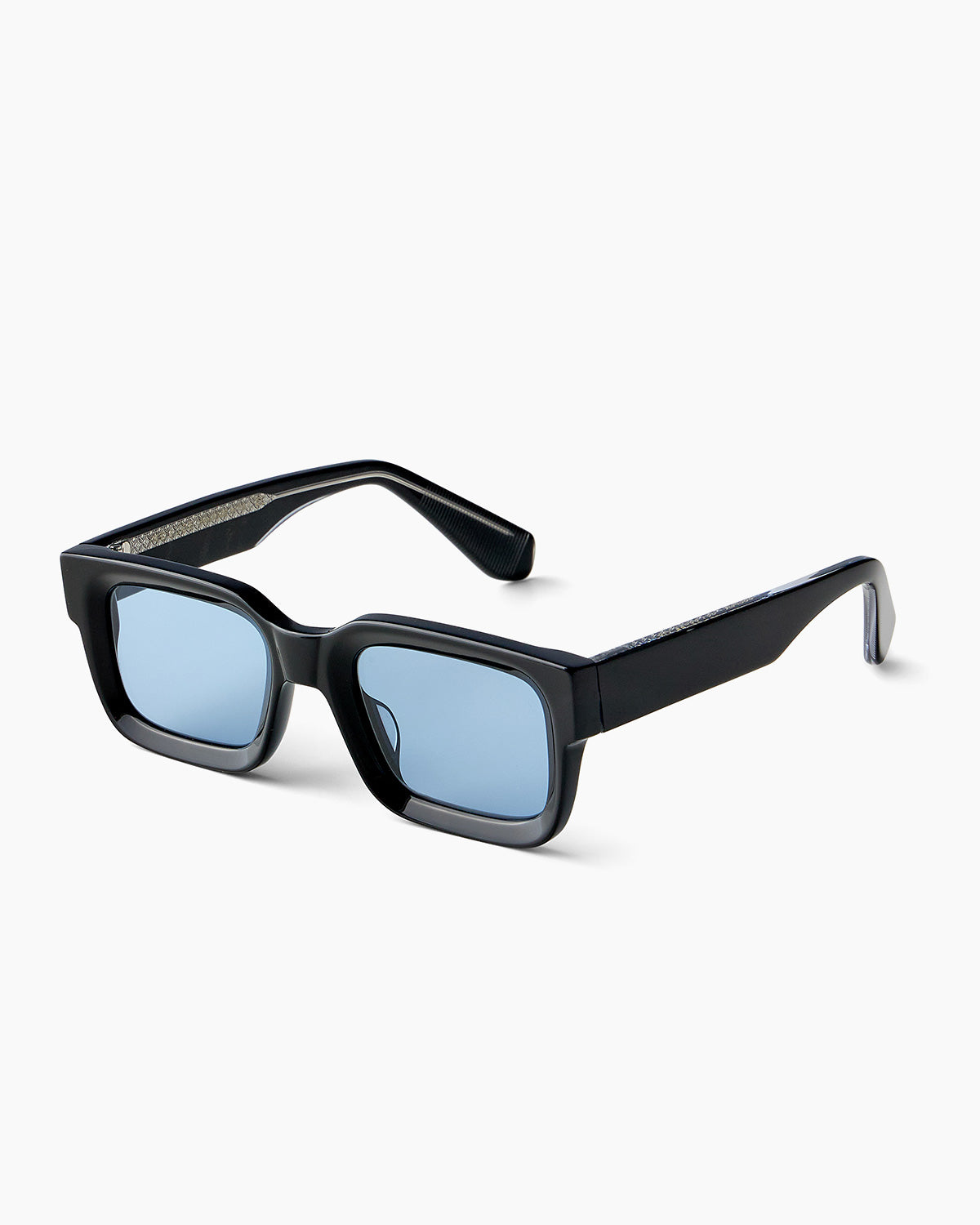 SUNGLASSES-WOMEN-MEN-UNISEX-COOPER-BLACK-CUSTOMLENSES-BLUE JEAN-SIDE |BLACK CUSTOM LENSES-BLUE JEAN
