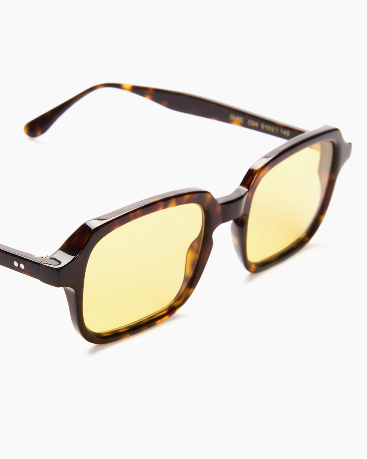 SUNGLASSES-WOMEN-MEN-UNISEX-DU_-TORTOISE-STUDIO-YELLOW-DETAIL |TOROISE CUSTOM LENSES-PINA COLADA