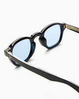 SUNGLASSES-WOMEN-MEN-UNISEX-FAUSTO-STUDIO-BLACK-BLUE-TEMPLE