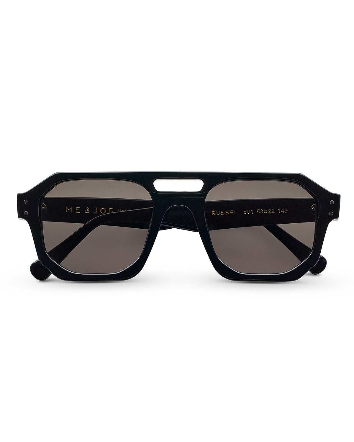 SUNGLASSES-WOMEN-MEN-UNISEX-RUSSEL-BLACK-FRONT |BLACK