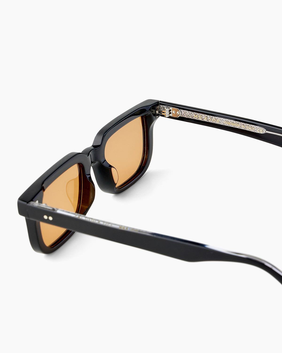 SUNGLASSES-WOMEN-MEN-UNISEX-WALKER-BLACK-CUSTOMLENSES-SUNSET-TEMPLE |BLACK CUSTOM LENSES-SUNSET