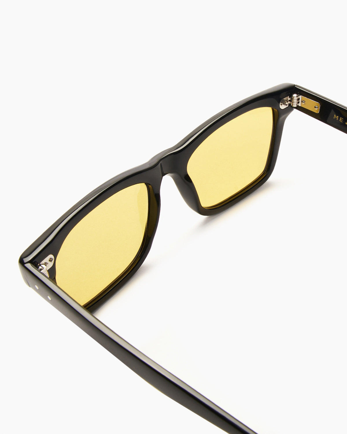 SUNGLASSES-WOMEN-MEN-UNISEX-WAYNE-STUDIO-BLACK-YELLOW-TEMPLE| BLACK CUSTOM LENSES-PINA COLADA