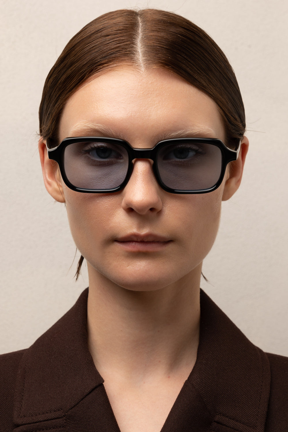 SUNGLASSES-WOMEN-UNISEX-CUSTOMLENSES-BLUEJEAN-DUKE-BLACK-FRONT women_photo |BLACK CUSTOM LENSES-BLUE JEAN