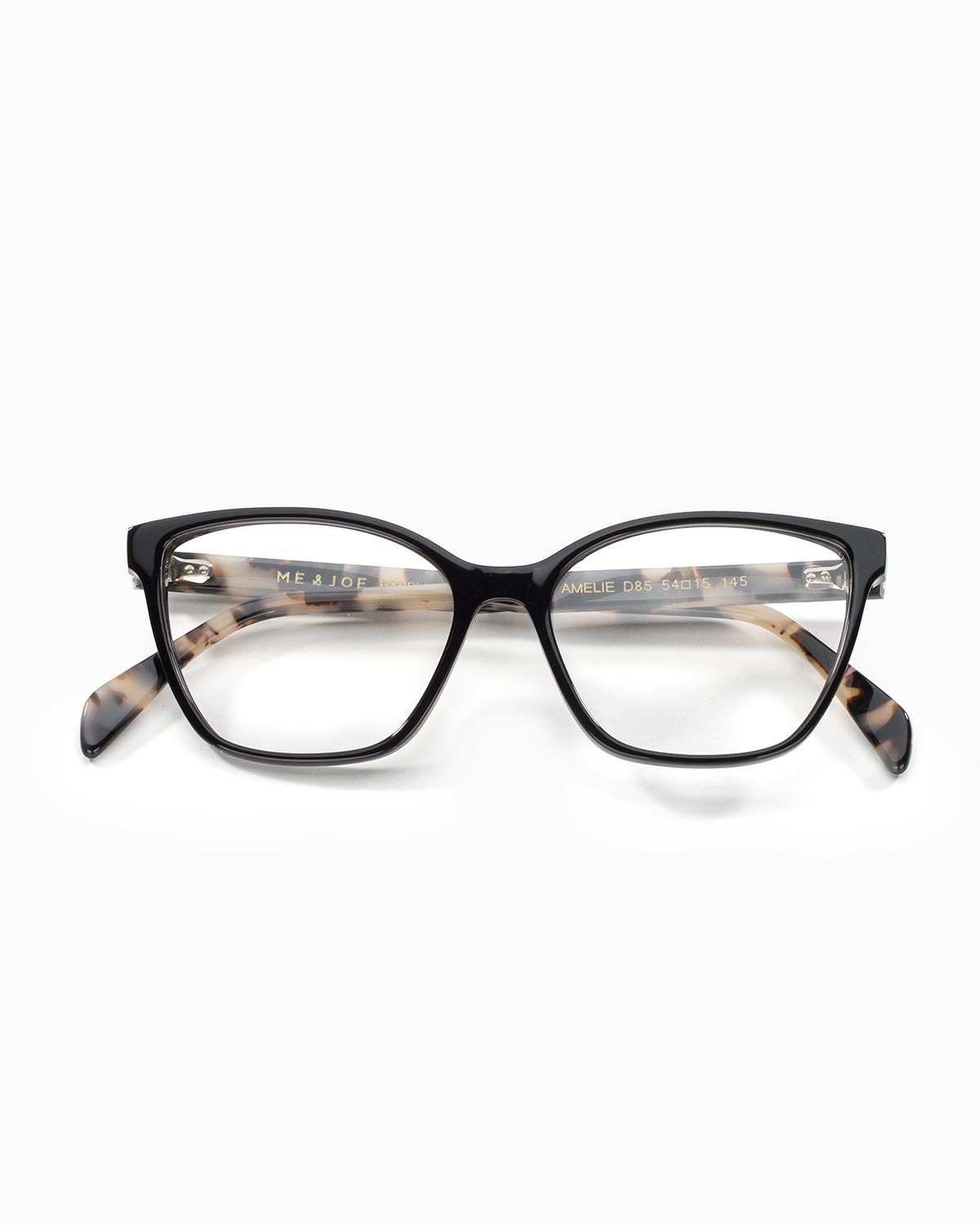 ME & JOE Amelie black stracciatella tortoise optical glasses -front view