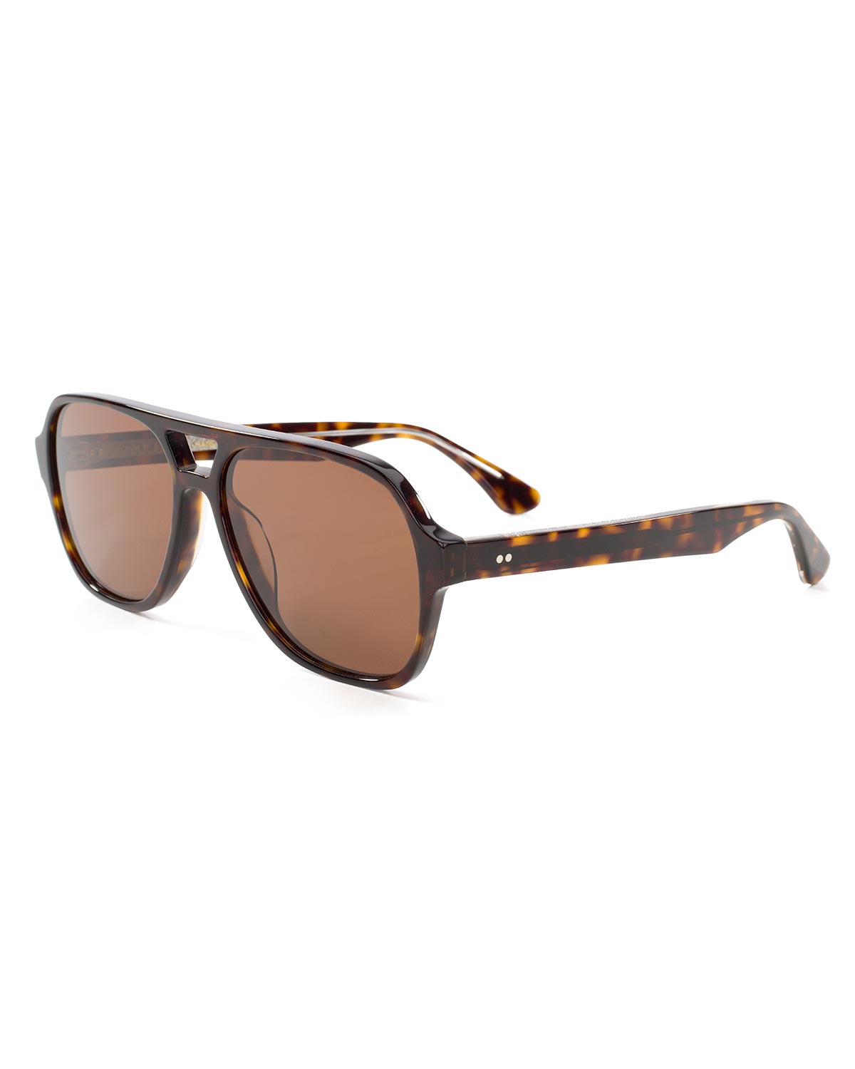 ME & JOE Atlas tortoise sunglasses – front three-quarter view