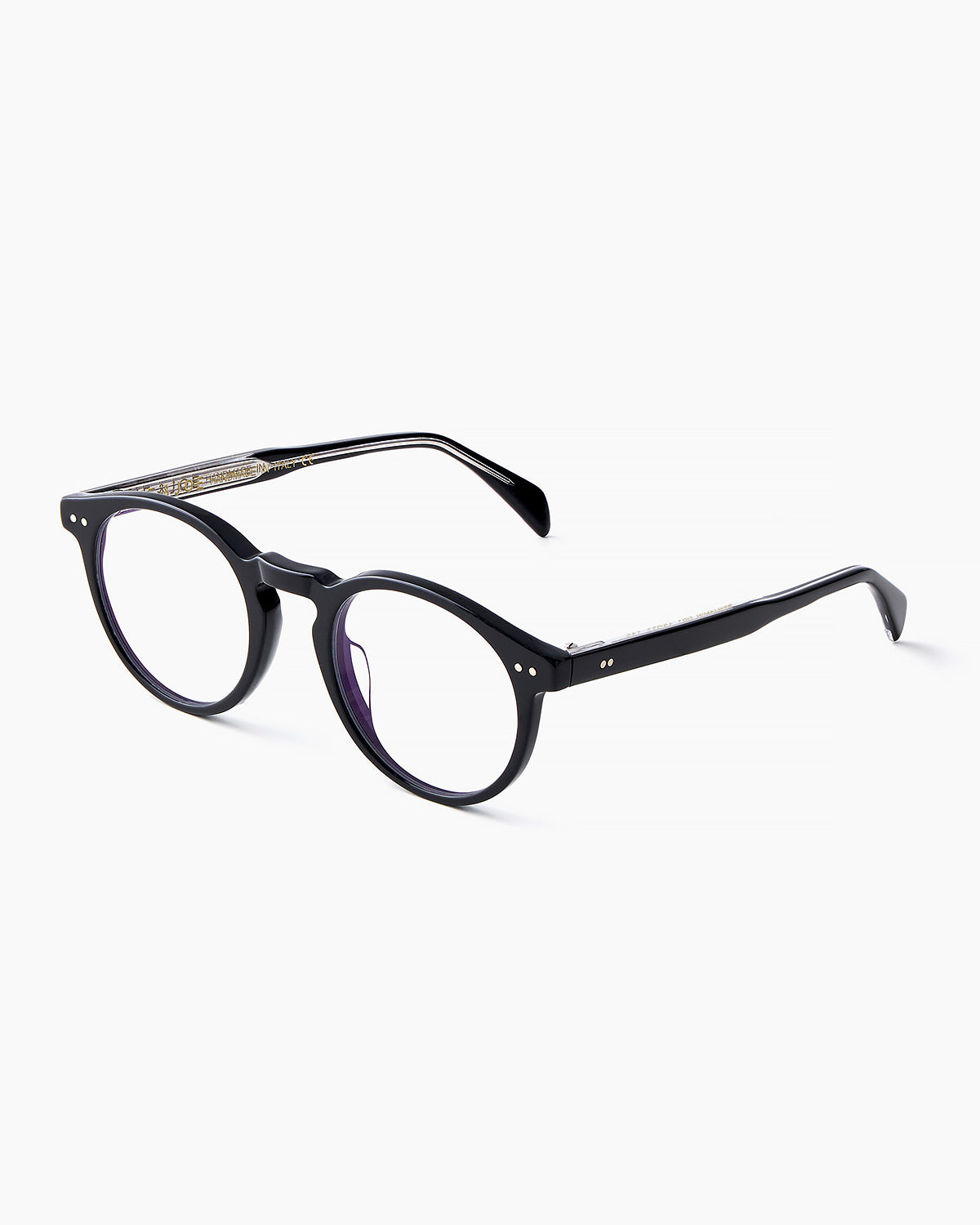 ME & JOE Benjamin black optical glasses – three-quarter view