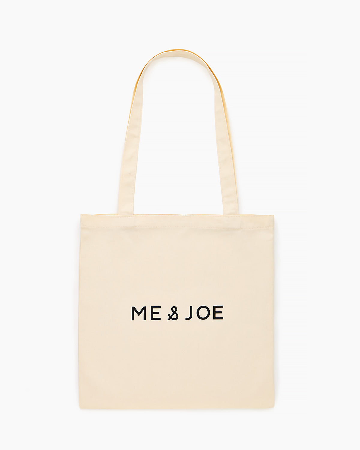 ME & JOE cotton tote bag in natural color with black logo