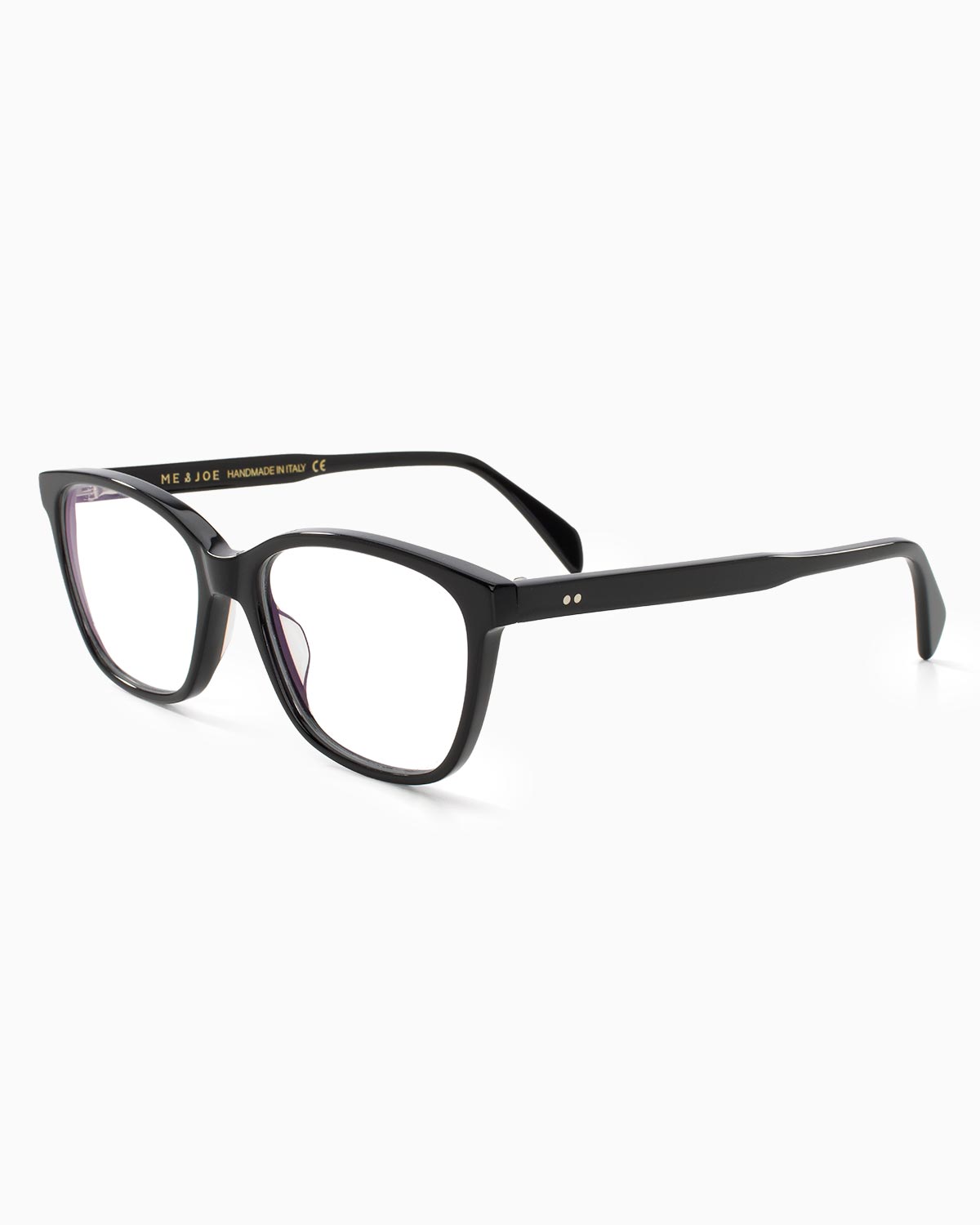 ME & JOE Erin black optical glasses – front three-quarter view