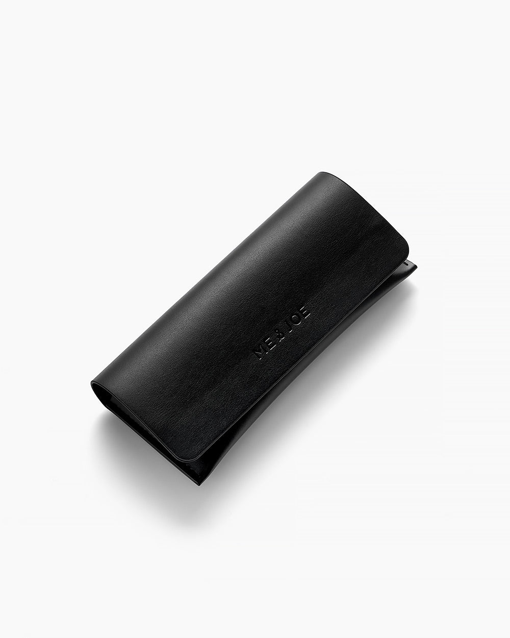 Black ME & JOE eyewear case shown from the side