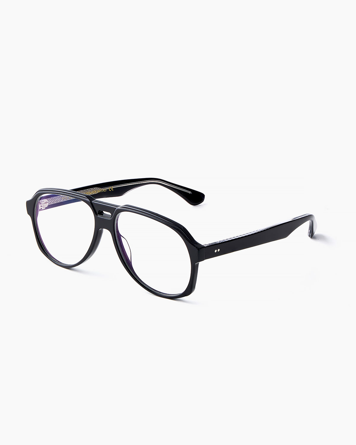 ME & JOE Maverick black optical glasses – three-quarter view