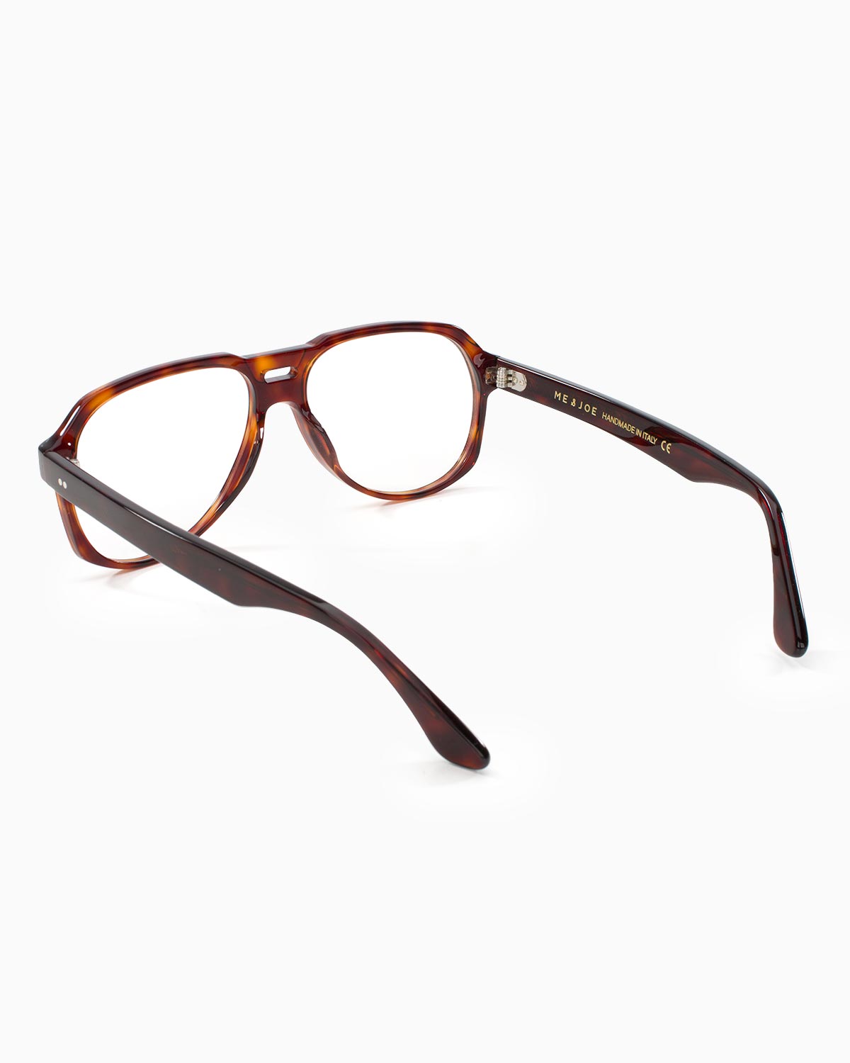 ME & JOE Maverick tortoise optical glasses – rear three-quarter view