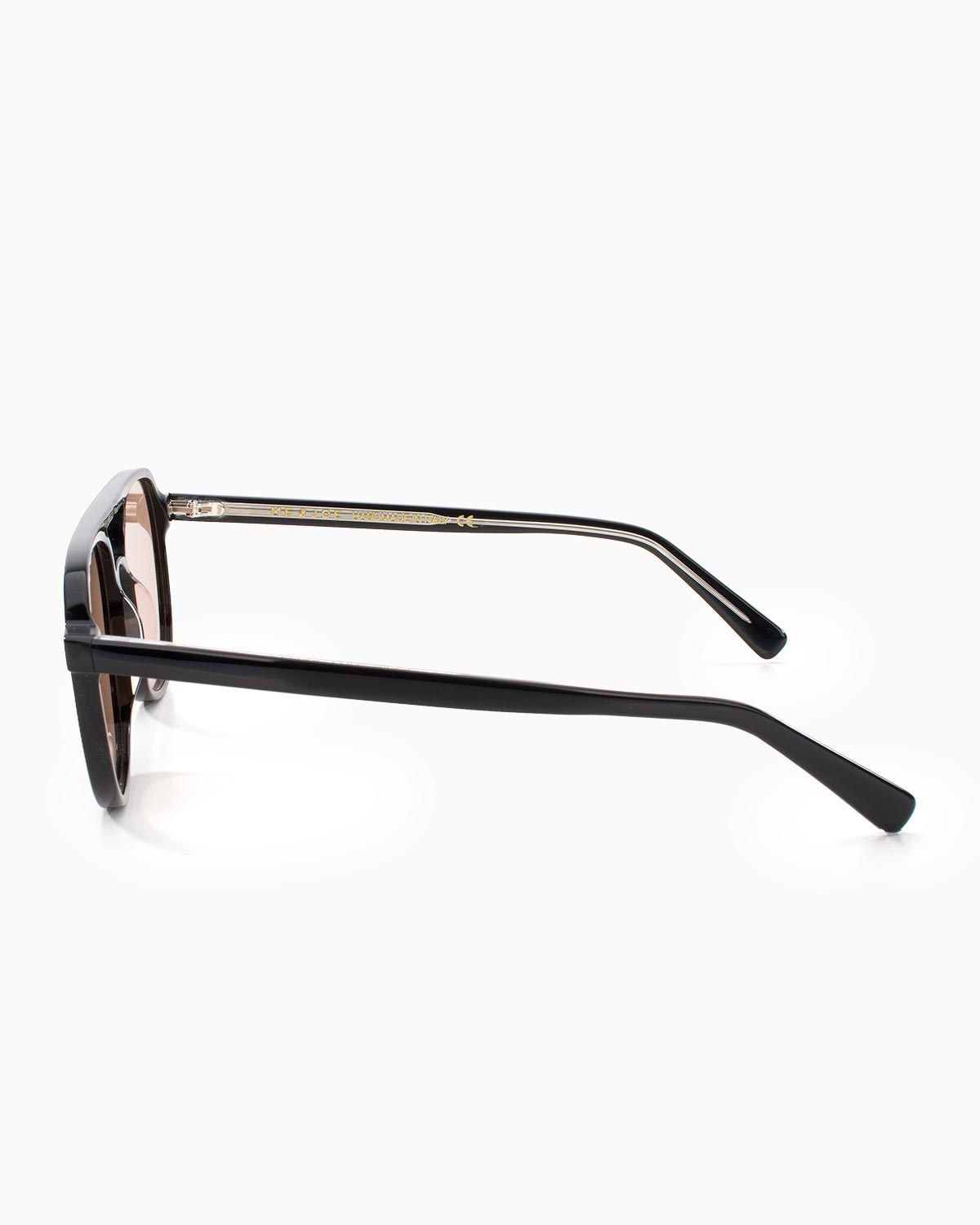 ME & JOE Rene black sunglasses with mocha lenses - side view