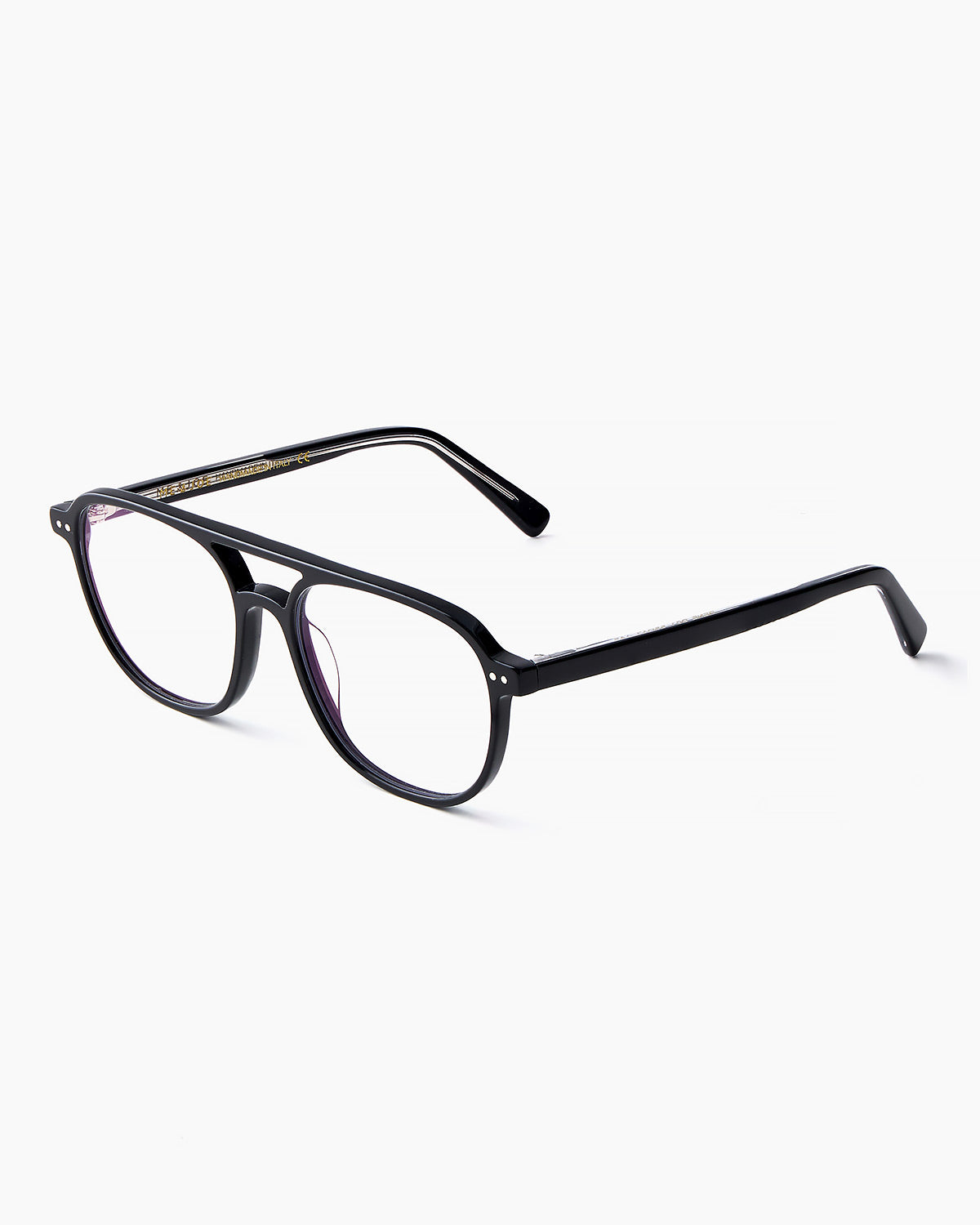 ME & JOE Rene black optical glasses – three-quarter view