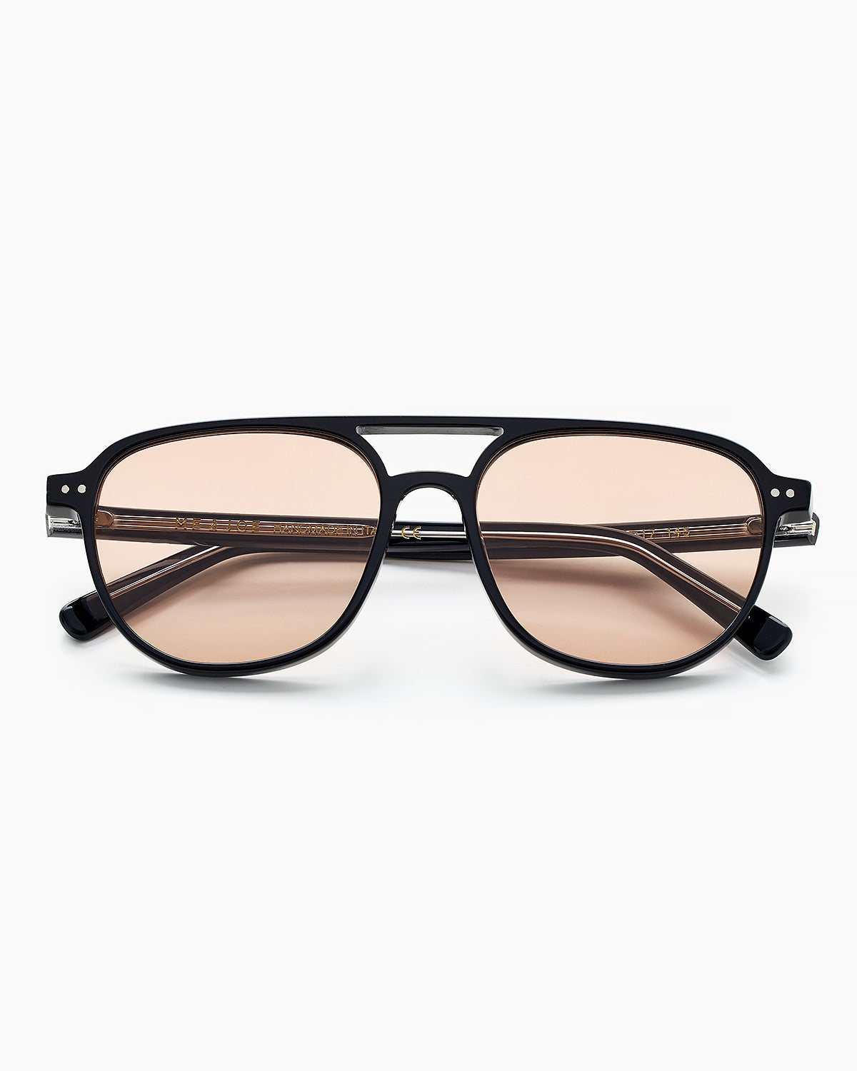 ME & JOE Rene black sunglasses with mocha lenses - front view