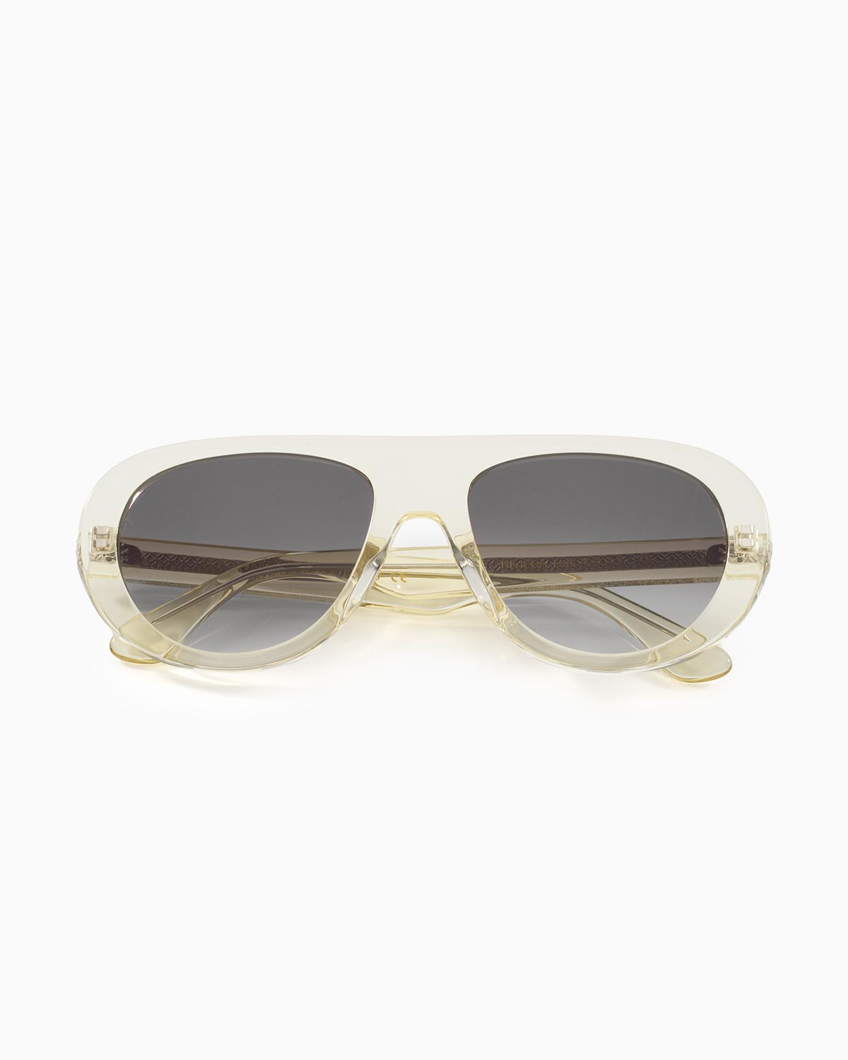 ME & JOE Riviera Champagne sunglasses with grey gradient lenses – front view