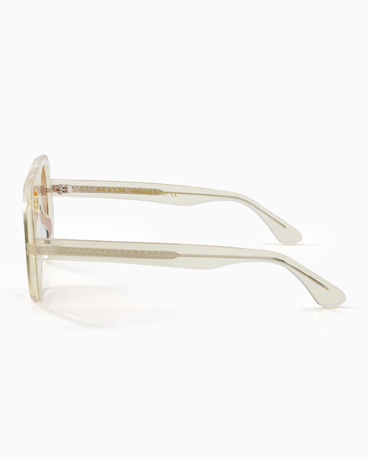 ME & JOE Riviera champagne sunglasses with light brown lenses – side view