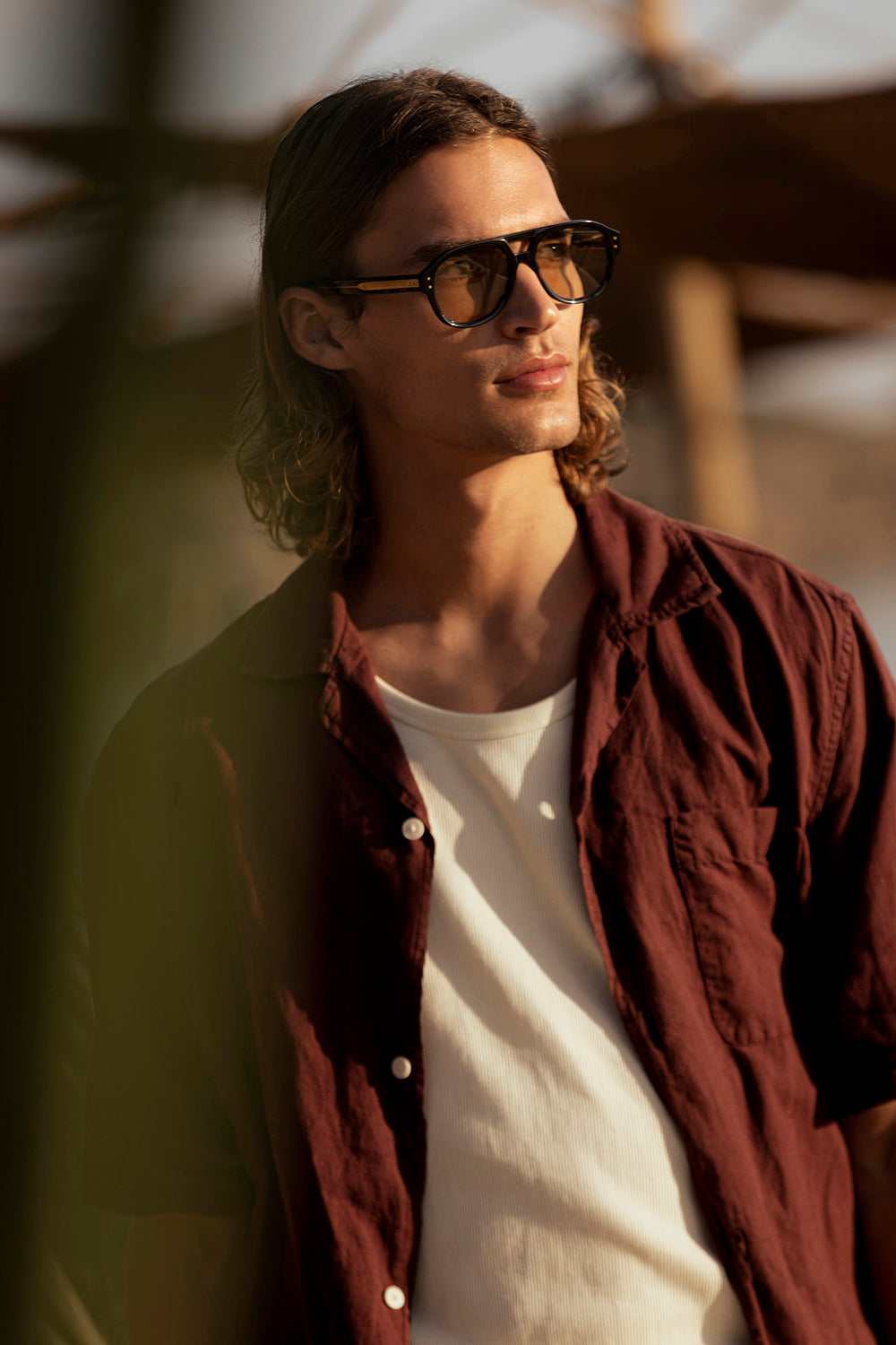 SUNGLASSES-MEN-UNISEX-CUSTOMLENSES-SAND-EZRA-BLACK-FRONT | men_photo |BLACK CUSTOM LENSES-SAND
